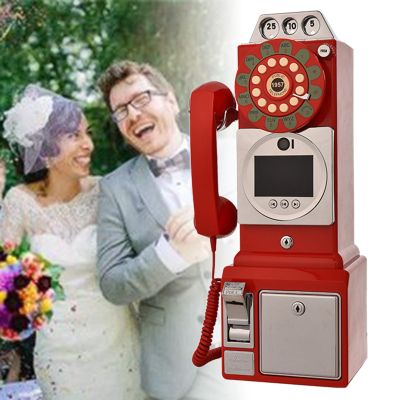 Video Audio Guest Book Phone,1080p Video Audio Wedding Phone, 32GB Customized Video Audio Guest Book Alternatives,for Wedding Bridal Shower, Birthday, Graduations,Red