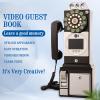 Video Audio Guest Book Phone,1080p Video Audio Wedding Phone, 32GB Customized Video Audio Guest Book Alternatives,for Wedding Bridal Shower, Birthday, Graduations,Red view 2