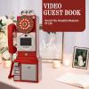 Video Audio Guest Book Phone,1080p Video Audio Wedding Phone, 32GB Customized Video Audio Guest Book Alternatives,for Wedding Bridal Shower, Birthday, Graduations,Red view 4