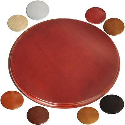 Large Wood Lazy Susan Turntable for Dining Table - 30", 36", 40", or 50" Rustic Serving Tray for Effortless Food Sharing and Easy Installation(Size:120cm/50in,Color:Reddish-Brown)