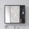 Aluminum Wall Bathroom Mirror Cabinet, Bathroom Mirror Wall Cabinet with Sliding Door, Toilet Hidden Medicine Cabinets with Storage Shelves view 1