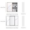 Aluminum Wall Bathroom Mirror Cabinet, Bathroom Mirror Wall Cabinet with Sliding Door, Toilet Hidden Medicine Cabinets with Storage Shelves view 2