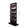 LICONG-2019 Floor Newspaper Rack Floor Data Rack Iron Newspaper Rack Multilayer Storage Display Rack Large Capacity Vertical Magazine Rack Newspaper Shelf Floor-Standing Magazine Rack(Black) view 2