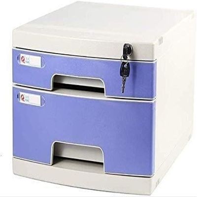 UYCVT File Cabinet Flat File Desk Organizer Furniture Filing Cabinet 2 Drawers with Lock Large Capacity Storable Bookcase