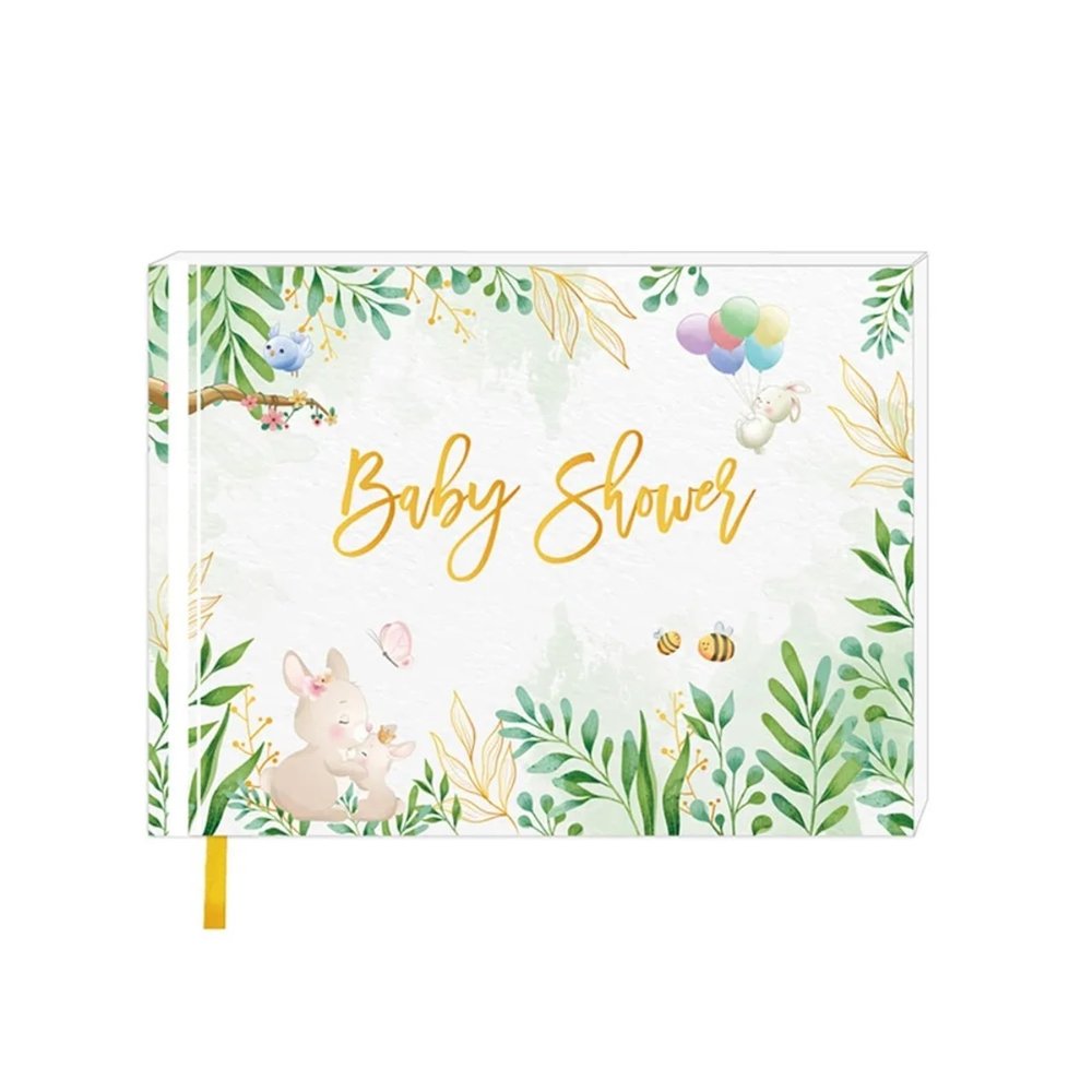 DJJSDMY Wedding Guestbook Personalized Wedding Guest Book Flower Design Line Inner Pages Wedding Receptions(Color-07)