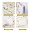DJJSDMY Wedding Guestbook Personalized Wedding Guest Book Flower Design Line Inner Pages Wedding Receptions(Color-07) view 4