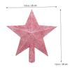 Cabilock Pink Glittering Star Christmas Tree Topper Decoration Festive Home Decor Ornament for Holiday Celebration for Treetop Decoration view 2
