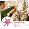 Cabilock Pink Glittering Star Christmas Tree Topper Decoration Festive Home Decor Ornament for Holiday Celebration for Treetop Decoration view 3