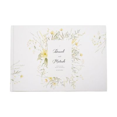 DJJSDMY Wedding Guestbook Personalized Wedding Guest Book Custom White Guestbook Signature Signing Book(Color 2)