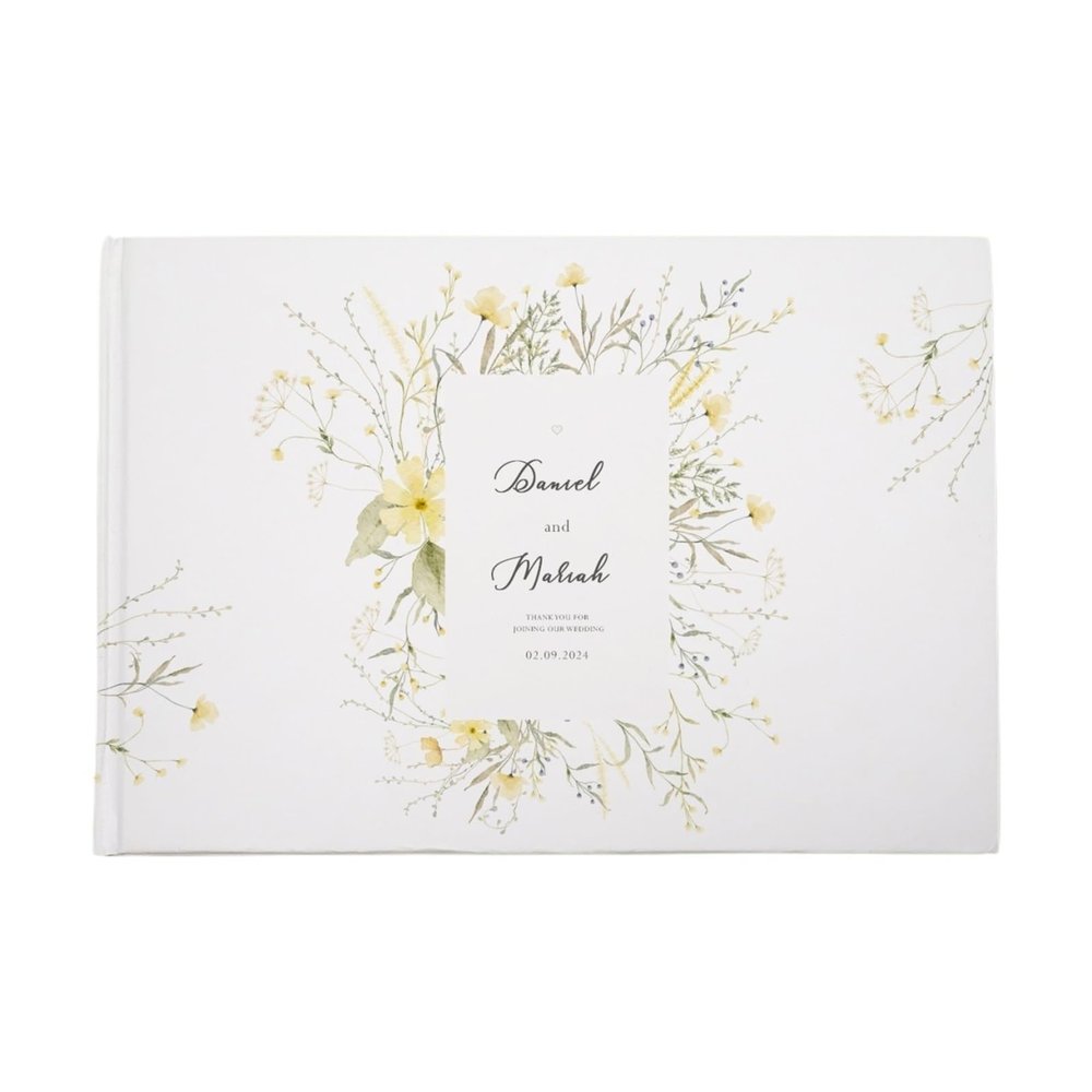 DJJSDMY Wedding Guestbook Personalized Wedding Guest Book Custom White Guestbook Signature Signing Book(Color 2)