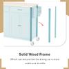 aphrophina Kitchen Island Cart with Ample Storage, Solid Wood Top, and Locking Wheels in Mint Green view 4