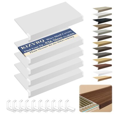 5 Pack Wire Shelf Covers,35x12x3in Wire Rack Covers for Pantry Durable PVC Shelf Liners-0.31 inch Thick, Moisture-Resistant Shelves Cover for Store Pantry Kitchen Removable Closet,#01 White