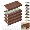 5 Pack Wire Shelf Covers,37x9x3in Wire Rack Covers for Pantry Durable PVC Shelf Liners-0.31 inch Thick, Moisture-Resistant Shelves Cover for Store Pantry Kitchen Removable Closet,#03 Walnut view 1