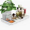AquaChase Counter Organizer for Bathroom, Kitchen or Coffee Bar, Metal Shelf with Faux Marble, Vanity Countertop Makeup Storage, Dresser Perfume Display Rack, Toilet Tank Tray (Matte Nickel, 1-Tier) view 2