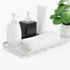 AquaChase Counter Organizer for Bathroom, Kitchen or Coffee Bar, Metal Shelf with Faux Marble, Vanity Countertop Makeup Storage, Dresser Perfume Display Rack, Toilet Tank Tray (Matte Nickel, 1-Tier) view 3
