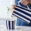 GLigeT Iced Tea Pitcher 1.5L Blue Ceramic Water Kettle with Handle Milk Tea Juice Pitcher Kitchen Water Pot Water Jug view 3