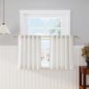 Cream Linen Kitchen Curtains 30 Inches Long 2 Panels Back Tab Rod Pocket Farmhouse Light Filtering Semi Sheer Short Curtains Solid Privacy Cafe Tier Curtain for Bathroom Basement Camper 30x30 view 1
