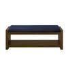 Lighluxstly Accent Bench with Lower Shelf Shoe Rack, Padded Seating Bench for Living Room, Modern Compact Bed End Bench with Storage for Bedroom Seating, Removable Cushion (Navy Blue, 47" L) view 4