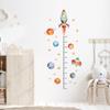Fufuquare Cartoon Rocket Planet Growth Chart Wall Stickers Height Measurement Vinyl Wall Decals for Kids' Rooms Nursery Classroom view 1