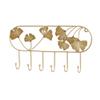 KHUTRW3D Wall Hooks Wall Mounted Ginkgo Leaf Hook Wall Key Storage Fitting Room Coat Hanger Wrought Iron Art Hook Entry Porch Decorate Hook Wall Mounted(Large) view 1