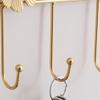 KHUTRW3D Wall Hooks Wall Mounted Ginkgo Leaf Hook Wall Key Storage Fitting Room Coat Hanger Wrought Iron Art Hook Entry Porch Decorate Hook Wall Mounted(Large) view 3