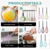 18 Pcs 8 Inch Whisks Bulk for Cooking, Silicone Whisks Non Scratch Stainless Steel Hand Whisk Large Coated Metal Heat Resistant Egg Beaters for Cooking view 3