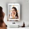 304 Stainless Steel Medicine Cabinet, Bathroom Mirror Cabinet with 3 Layers Storage, Wall Mounted Bathroom Vanity, Above Toilet Storage Cabinet, for Dormitories, Kitchen,Silver50*13 * 70Cm view 4
