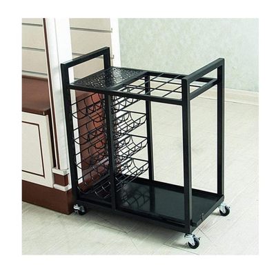 POLGDW Umbrella Rack Umbrella Stand with Drip Tray Umbrella Rack Drain Shelf Lobby Home Umbrella Shelf Office Storage Hanging Umbrella Holder Hotel (Color : Noir, Size : 50 * 28 * 60cm)