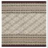 Kilim Area Rug 9' Square Hand Block Printed Cotton Dhurrie Maroon Black Geometric Design Hand Surface Wash 0.19" Thick Handmade Boho Indoor Outdoor Use Flatweave Rugs for Hall Room,Dining Room,Patio view 1