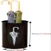 POLGDW Umbrella Stand Umbrella Holder Modern Round Umbrella Rack with 4 Removable Hook Metal Umbrella Holder Basket with Umbrella Pattern for Home Hallway Umbrella Stand for Hallway (Color : A, S view 2