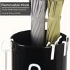 POLGDW Umbrella Stand Umbrella Holder Modern Round Umbrella Rack with 4 Removable Hook Metal Umbrella Holder Basket with Umbrella Pattern for Home Hallway Umbrella Stand for Hallway (Color : A, S view 3