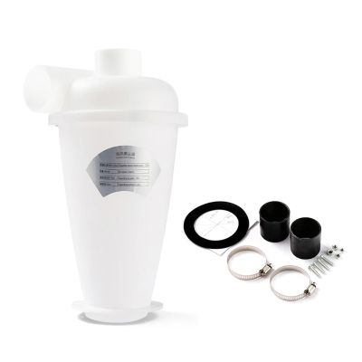 Dqkhoicvf Vacuum Cleaner Cyclone Dust Collector Powder Dust Collector Filter Cyclone Separator Industrial Vacuums Dust Extractor Accessories Woodworking Hose for Vacuum Cleaner(White Cyclone B)
