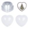 OLYCRAFT 24Pcs Heart Dome 2.7x2.8x1 Inch Clear Plastic Domes Candy Holder Shaker Domes Transparent Plastic Dimensional Dome Packing Covers for Shaker Card Making Paper Crafting DIY Present Box view 1