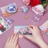 OLYCRAFT 24Pcs Heart Dome 2.7x2.8x1 Inch Clear Plastic Domes Candy Holder Shaker Domes Transparent Plastic Dimensional Dome Packing Covers for Shaker Card Making Paper Crafting DIY Present Box view 3