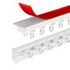 Adhesive Curtain Track System Ceiling Curtains Rail Silent Aluminum Curtain Rod for Living Room Bedroom Shower Divider, Privacy(White,4.0 m-13.1') view 1