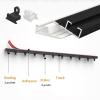 Adhesive Curtain Track System Ceiling Curtains Rail Silent Aluminum Curtain Rod for Living Room Bedroom Shower Divider, Privacy(White,4.0 m-13.1') view 3