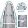 BNDX 18"x49" Ironing Board Cover for Laundromats Aqua Plaid Pattern, Thick Padding with Bongee Cord & Dual Buckles, Stain & Scorch Resistant, Easy Fit view 3