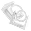 Garneck 2Pcs Rotatable Curtain Rod Holders, White Plastic Pole Brackets view 1
