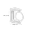 Garneck 2Pcs Rotatable Curtain Rod Holders, White Plastic Pole Brackets view 2