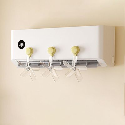 Air Conditioner Deflector, Bedroom Anti-Direct Blowing Suction Cup Wind Guide Fan, Adjustable Suction Deflector Fan, 360Adjustable Angles Air Conditioning Guide Wind Direction Baffles(Yellow)