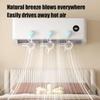 Air Conditioner Deflector, Bedroom Anti-Direct Blowing Suction Cup Wind Guide Fan, Adjustable Suction Deflector Fan, 360Adjustable Angles Air Conditioning Guide Wind Direction Baffles(Yellow) view 3