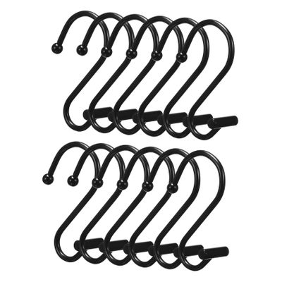 SAFIGLE 12pcs Shower Curtain Hooks Curtain Holdbacks for Bathroom Kitchen and Bedroom Sturdy Material Convenient to Use Built