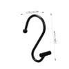 SAFIGLE 12pcs Shower Curtain Hooks Curtain Holdbacks for Bathroom Kitchen and Bedroom Sturdy Material Convenient to Use Built view 2