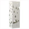 GGGUOJINN Umbrella Stand 19.3-Inch Tall Freestanding Metal Home Entryway Umbrella Holder Stand Modern Umbrella Rack with Cutout Raindrop Design White view 1