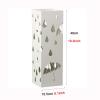 GGGUOJINN Umbrella Stand 19.3-Inch Tall Freestanding Metal Home Entryway Umbrella Holder Stand Modern Umbrella Rack with Cutout Raindrop Design White view 2