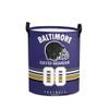 Baltimore Laundry Hamper, Personalized Football Style Laundry Basket, Custom Name and Number Collapsible Storage Basket with Handle Gift for Bedroom Bathroom view 1