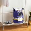 Baltimore Laundry Hamper, Personalized Football Style Laundry Basket, Custom Name and Number Collapsible Storage Basket with Handle Gift for Bedroom Bathroom view 4