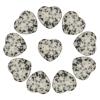 PATIKIL 10Pcs Natural Heart Shaped Crystal Stone, 0.8" Polished Love Gemstone Crystal, Pocket Rock Engraved Worry Stones for Women Valentines Gift Meditation 0.2" Thick, Spotted Jasper view 1