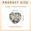 PATIKIL 10Pcs Natural Heart Shaped Crystal Stone, 0.8" Polished Love Gemstone Crystal, Pocket Rock Engraved Worry Stones for Women Valentines Gift Meditation 0.2" Thick, Spotted Jasper view 2