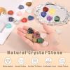 PATIKIL 10Pcs Natural Heart Shaped Crystal Stone, 0.8" Polished Love Gemstone Crystal, Pocket Rock Engraved Worry Stones for Women Valentines Gift Meditation 0.2" Thick, Spotted Jasper view 3